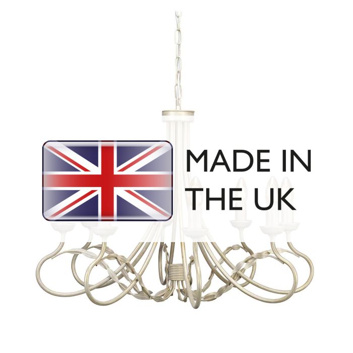 Olivia 8 Light Chandelier - Ivory / Gold Patina