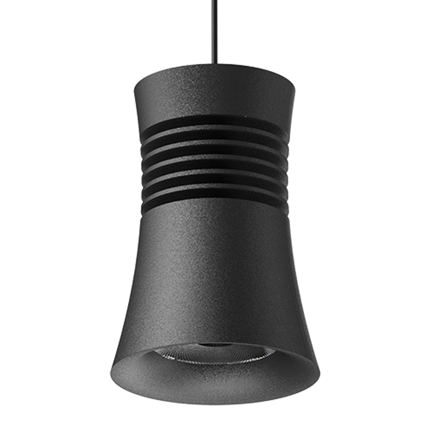 Pagoda Pendant For Track, 12.5W LED, 3000K, 950lm, Black, 3yrs Warranty by Mantra