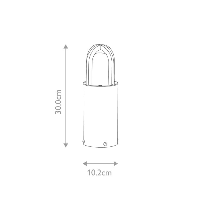 Paignton 1 Light Mini Bollard - Brushed Brass
