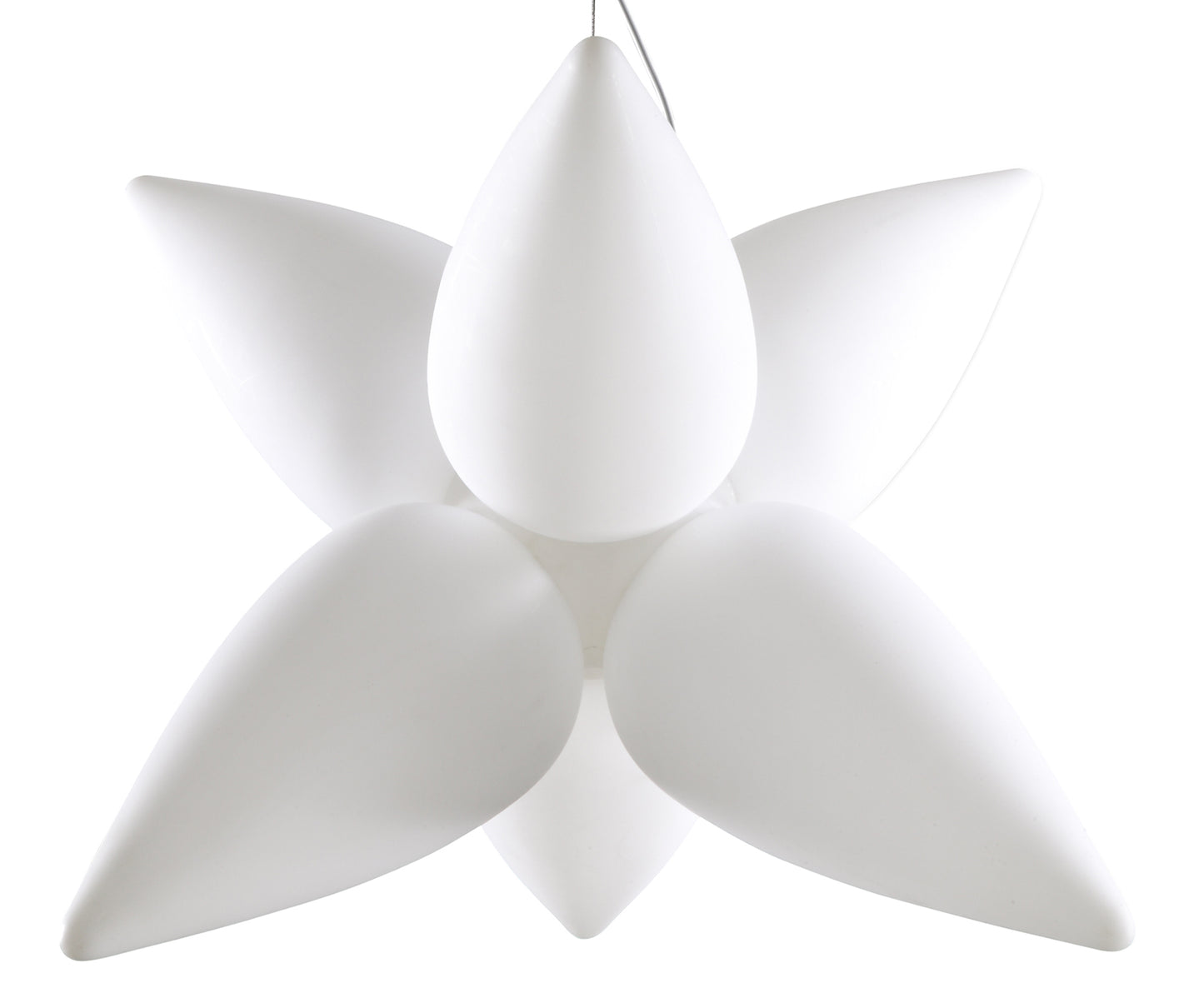 Palma Pendant 6 Light E27 Outdoor IP44, Matt White/Opal White by Mantra