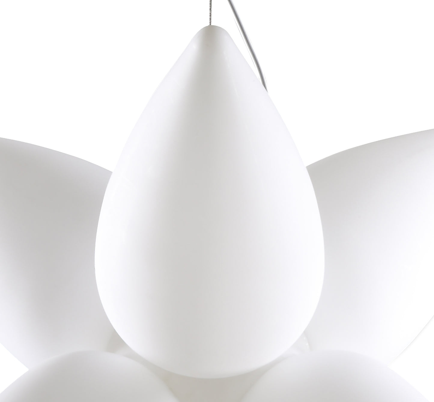 Palma Pendant 6 Light E27 Outdoor IP44, Matt White/Opal White by Mantra