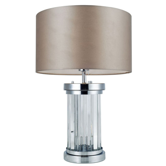 Pandora 2 Light Crystal Table Lamp Polished Chrome