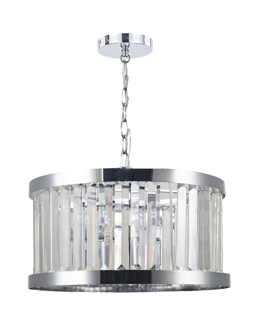 Pandora 3 Light Crystal Pendant Polished Chrome