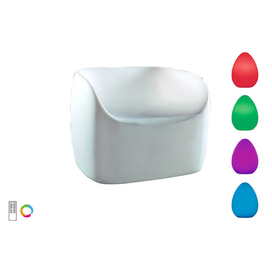Pao Small Sofa Rechargeable LED RGB Outdoor IP65, Opal White Item Weight: 16.3kg by Mantra