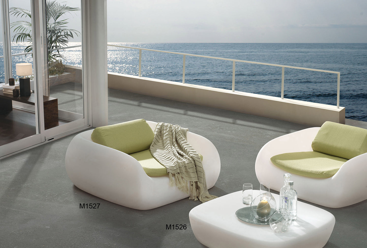 Pao Small Sofa No Light Outdoor, Opal White Item Weight: 16.3kg by Mantra