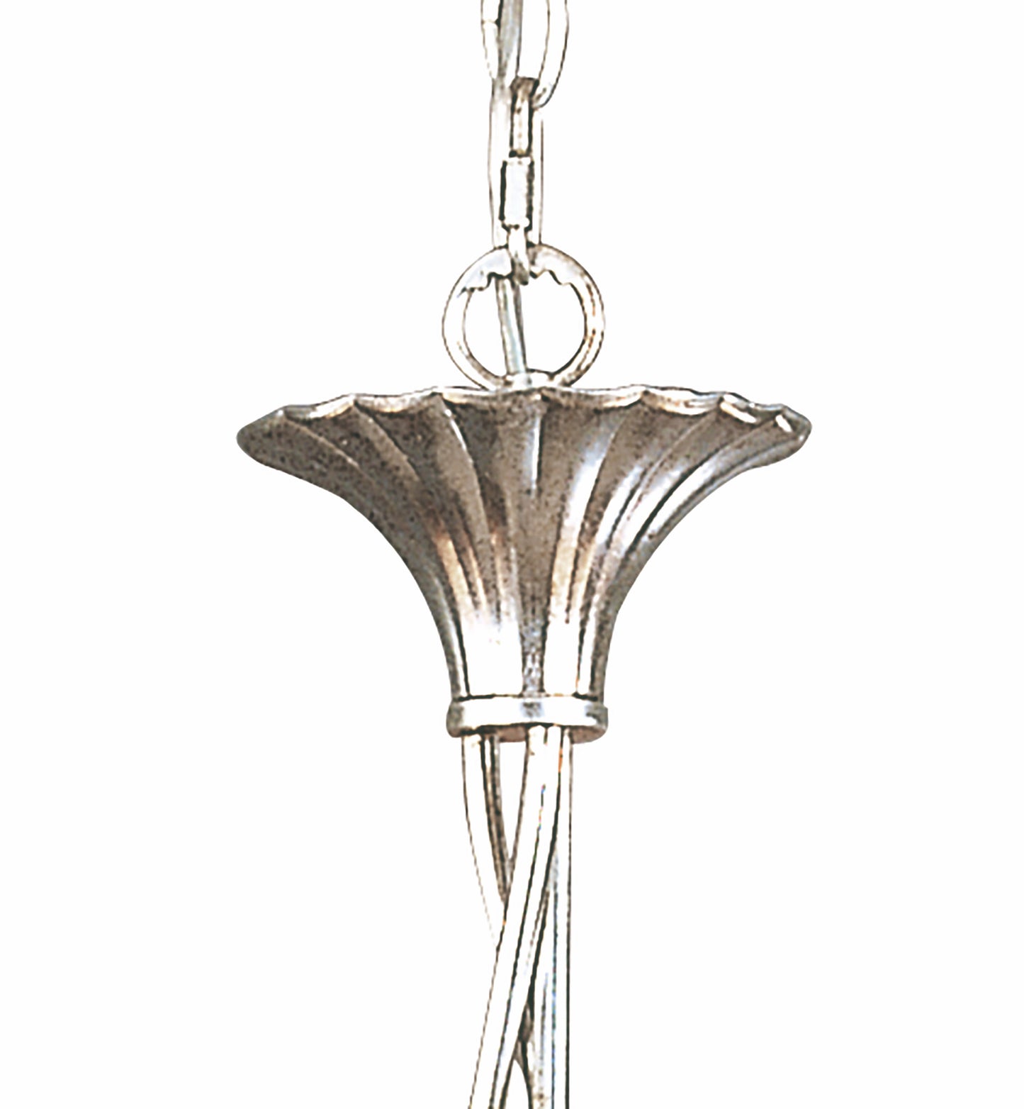 Paola Pendant 3 Light E14, Silver Painted With Cream Shades & Black Glass Droplets by Mantra