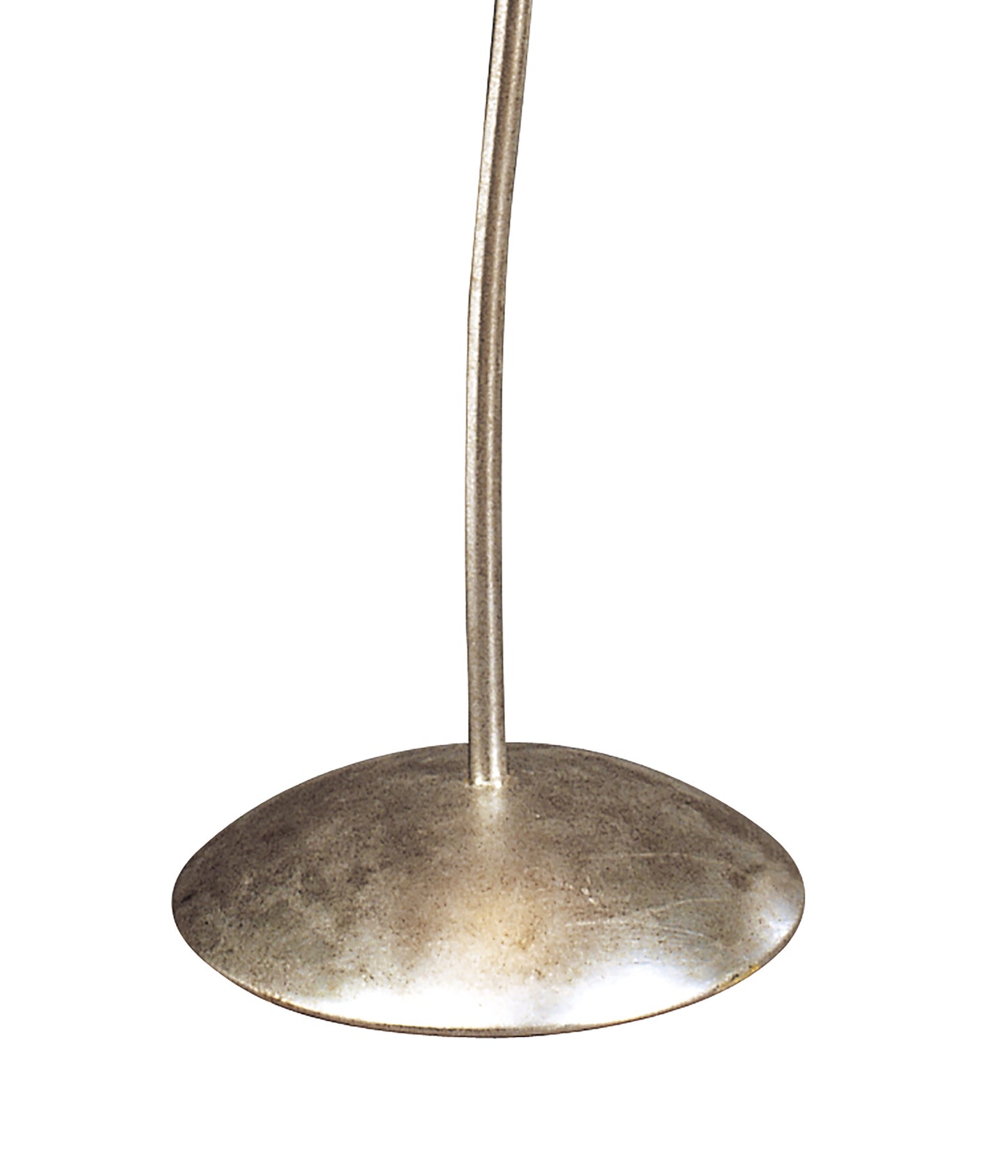 Paola Floor Lamp 1 Light E27, Silver Painted With Black Shade & Black Glass Droplets by Mantra