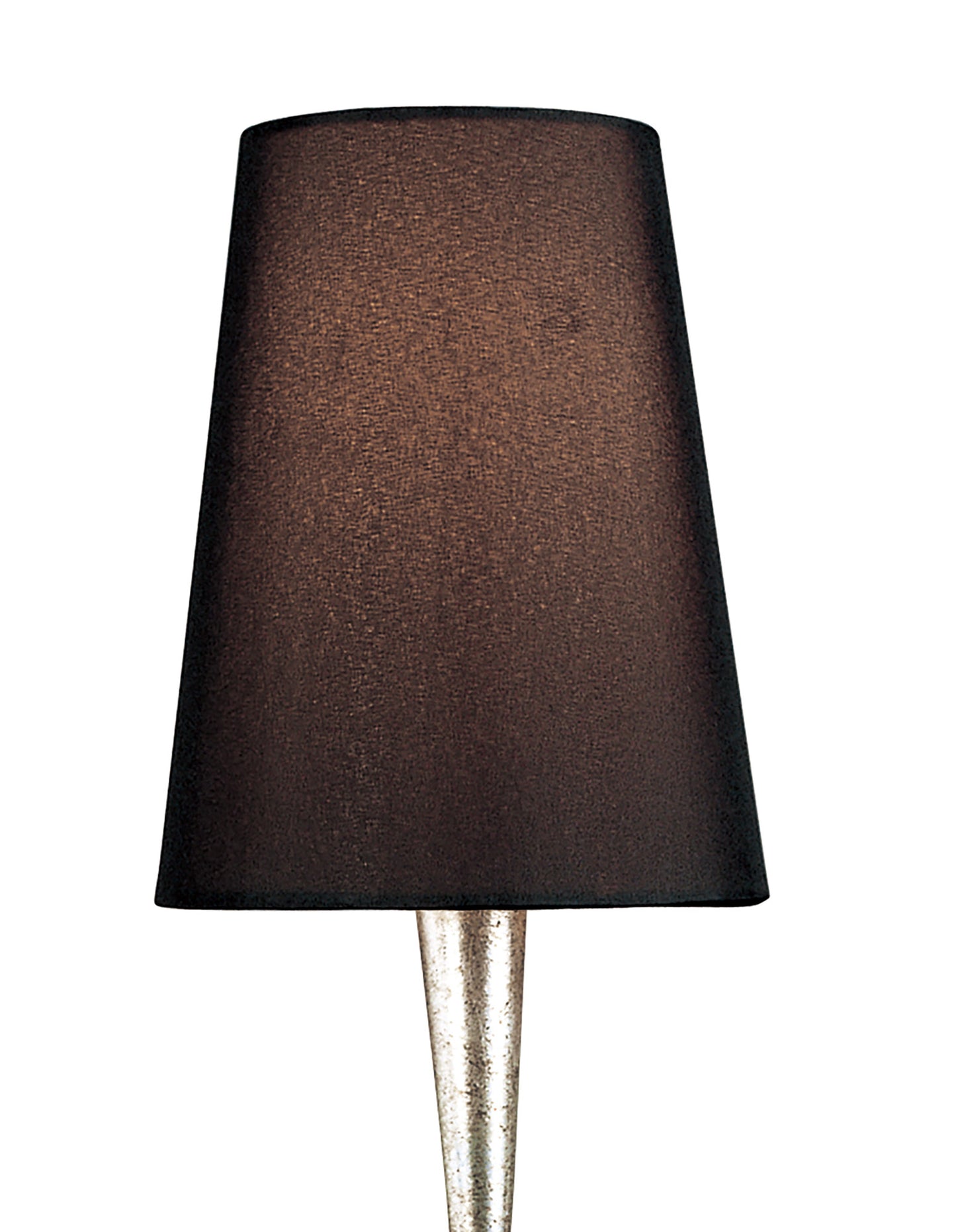 Paola Table Lamp 1 Light E14, Silver Painted With Black Shade & Black Glass Droplets by Mantra