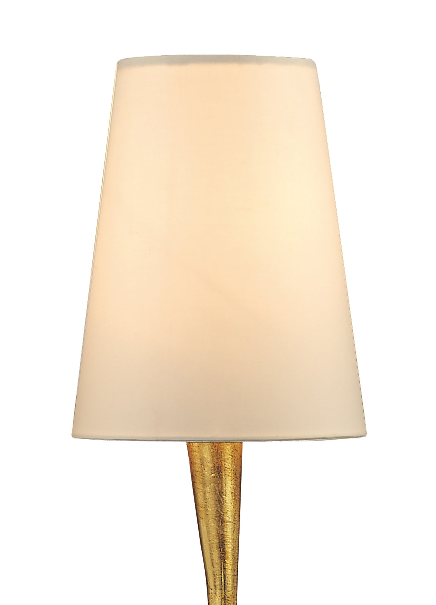 Paola Table Lamp 1 Light E14, Gold Painted With Cream Shade & Amber Glass Droplets (3545) by Mantra