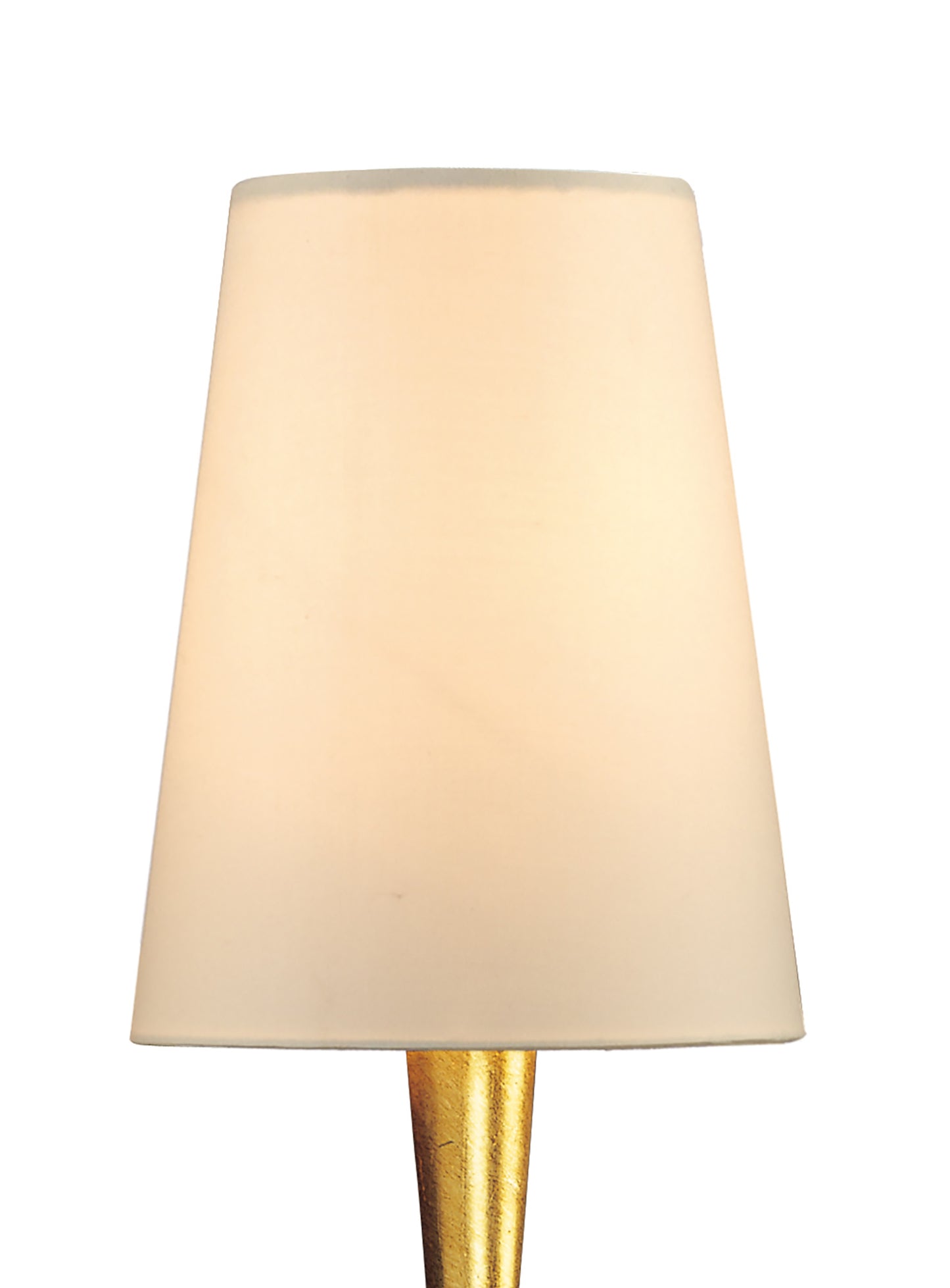 Paola Wall Lamp 1 Light E14, Gold Painted With Cream Shade & Amber Glass Droplets (3548) by Mantra