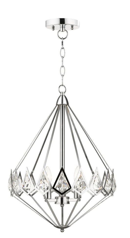 Paragon 3 Light Crystal Pendant Polished Chrome