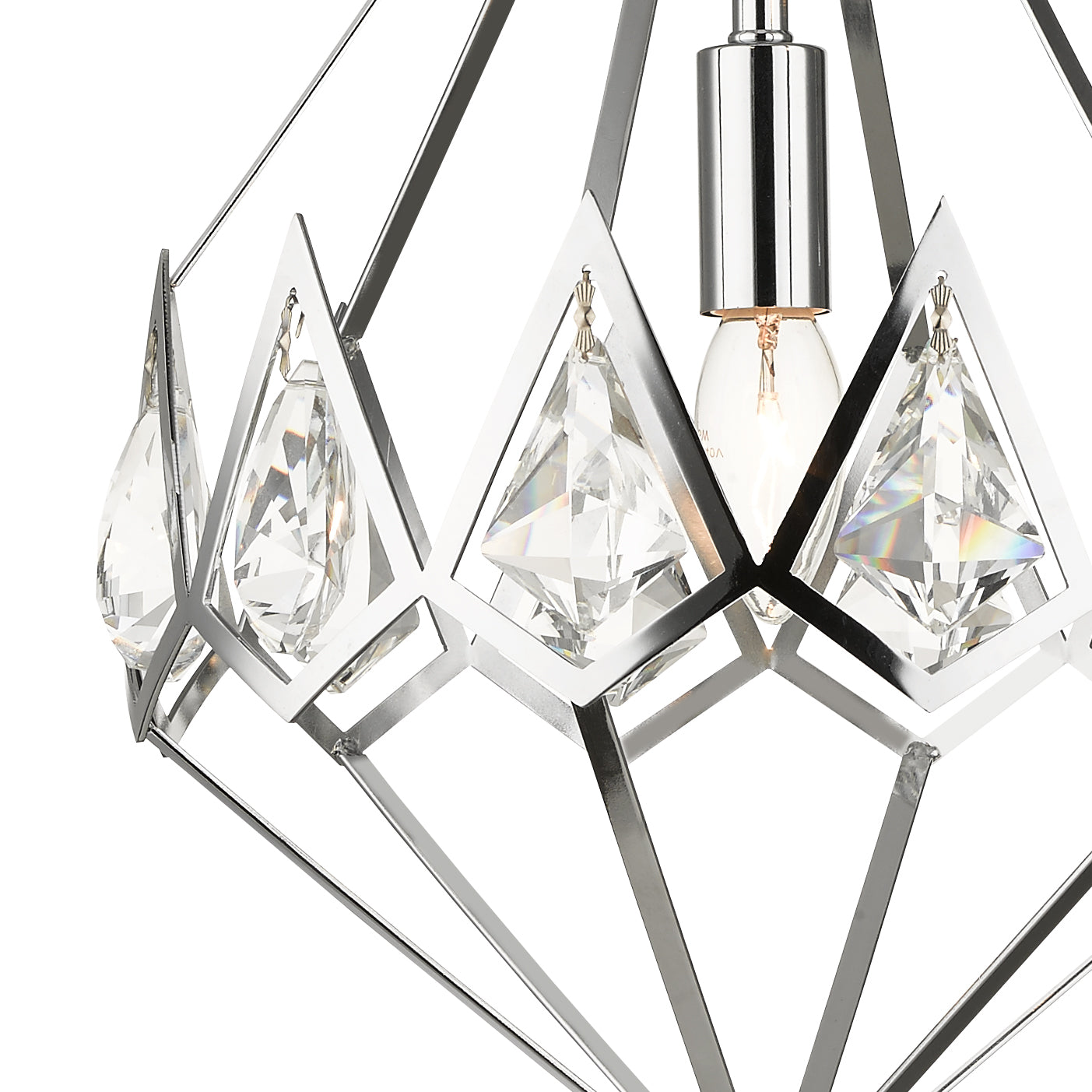 Paragon 1 Light Crystal Pendant Polished Chrome