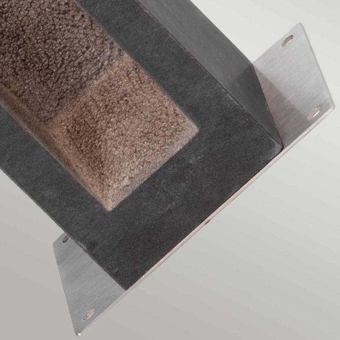 Parkstone Large LED Bollard - Basalt Stone with Stainless Steel