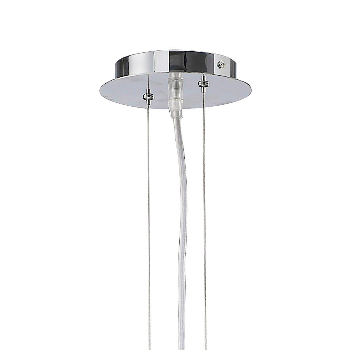 Pasion Rectangular Pendant 4 Light E27, Gloss White/White Acrylic/Polished Chrome, CFL Lamps INCLUDED by Mantra