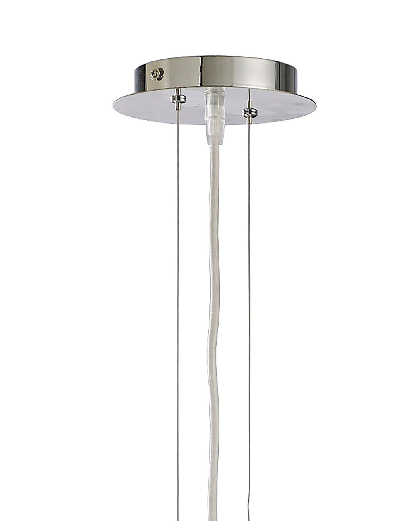 Pasion Oval Pendant 3 Light E27, Gloss White/White Acrylic/Polished Chrome, CFL Lamps INCLUDED by Mantra