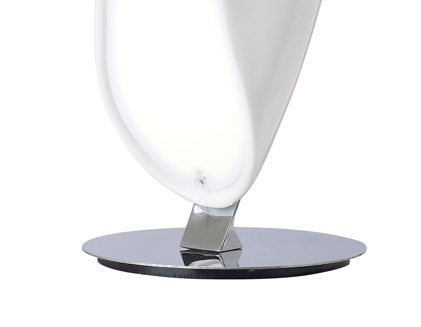 Pasion Table Lamp 2 Light E27, Gloss White/White Acrylic/Polished Chrome, CFL Lamps INCLUDED by Mantra