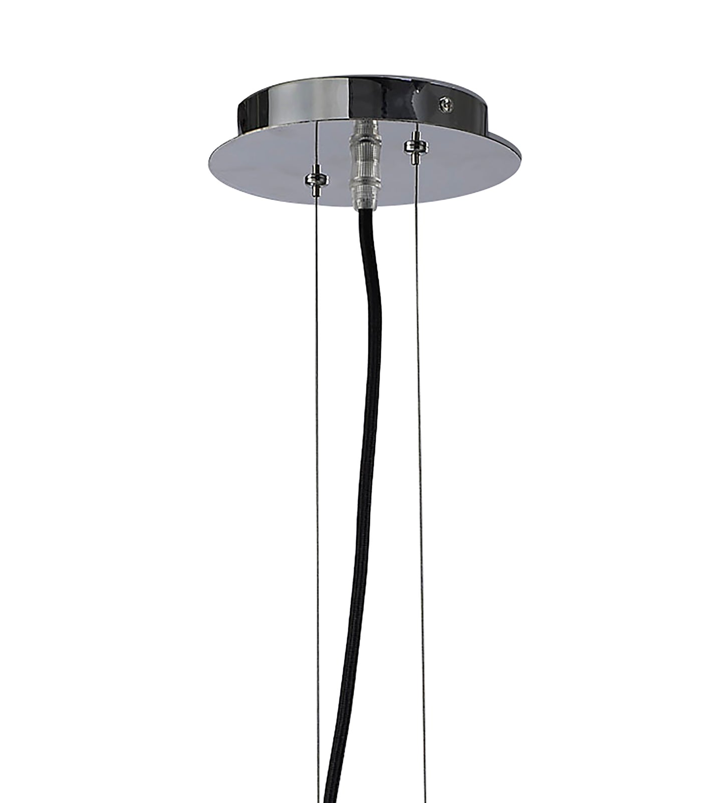 Pasion Rectangular Pendant 3 Light E27, Gloss Black/White Acrylic/Polished Chrome, CFL Lamps INCLUDED by Mantra