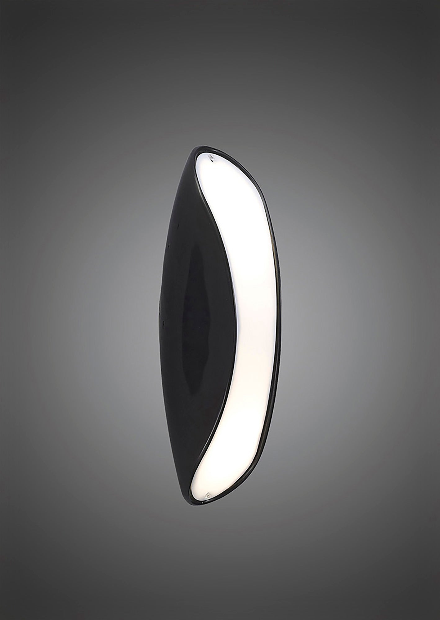 Pasion Wall Lamp 2 Light E27, Gloss Black/White Acrylic/Polished Chrome, CFL Lamps INCLUDED by Mantra