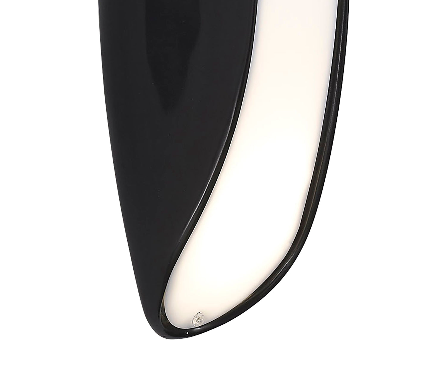 Pasion Wall Lamp 2 Light E27, Gloss Black/White Acrylic/Polished Chrome, CFL Lamps INCLUDED by Mantra