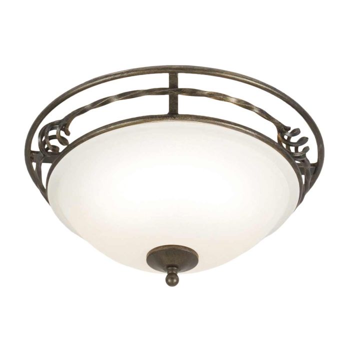 Pembroke 2 Light Flush Light Style A - Black / Gold