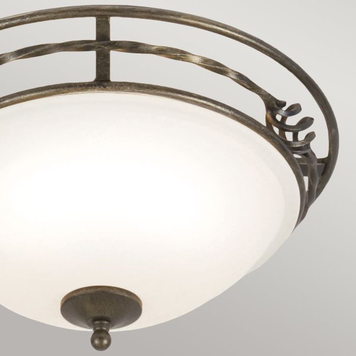 Pembroke 2 Light Flush Light Style A - Black / Gold