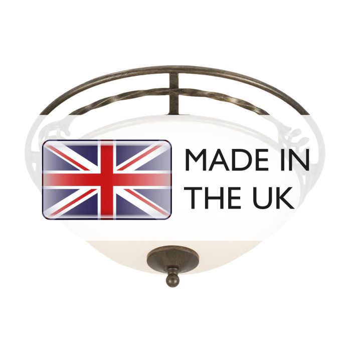 Pembroke 2 Light Flush Light Style A - Black / Gold