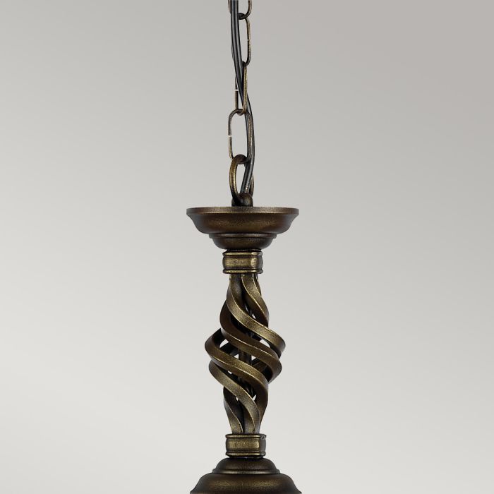 Pembroke 1 Light Pendant - Black / Gold