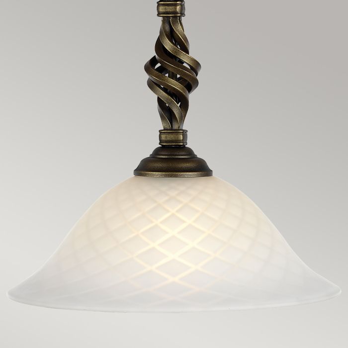Pembroke 1 Light Pendant - Black / Gold