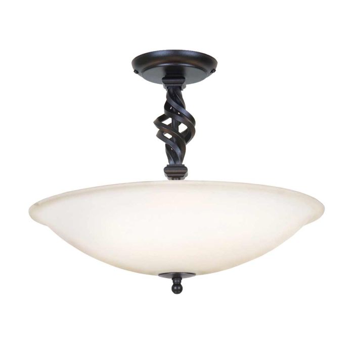 Pembroke 3 Light Semi-Flush - Black