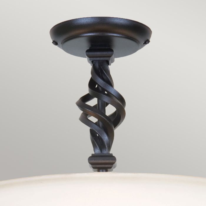 Pembroke 3 Light Semi-Flush - Black