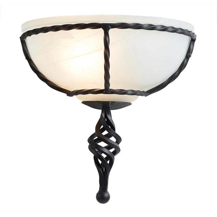 Pembroke 1 Light Wall Uplighter - Black