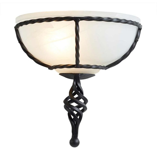 Pembroke 1 Light Wall Uplighter - Black