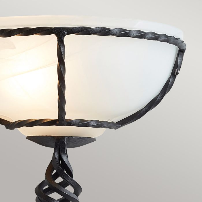 Pembroke 1 Light Wall Uplighter - Black