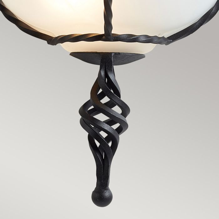 Pembroke 1 Light Wall Uplighter - Black