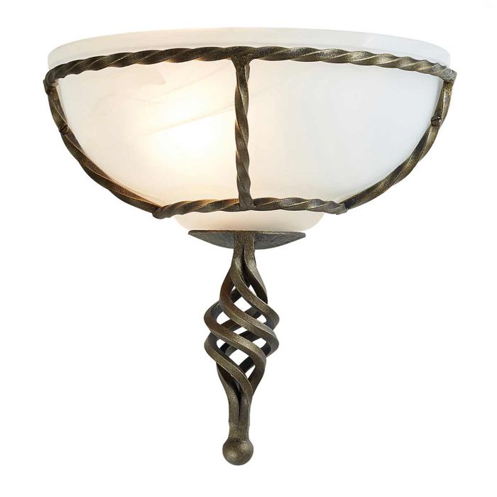 Pembroke 1 Light Wall Uplighter - Black / Gold