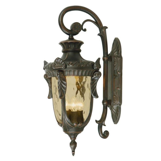 Philadelphia 3 Light Large Down Wall Lantern - Old Bronze