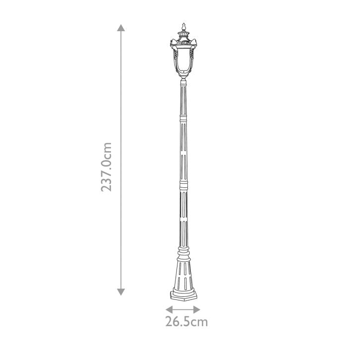 Philadelphia 3 Light Large Lamp Post - Old Bronze