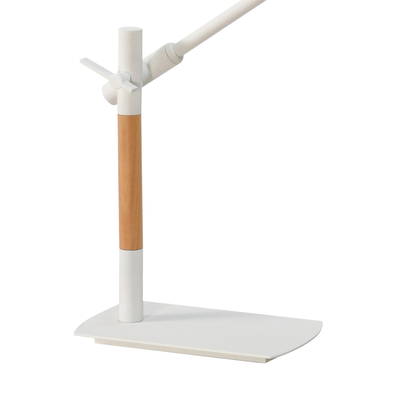 Phuket Table Lamp 1 Light 7W LED 3000K, 600lm, Touch Dimmer, Matt White / Beech / Polished Chrome, 3yrs Warranty by Mantra