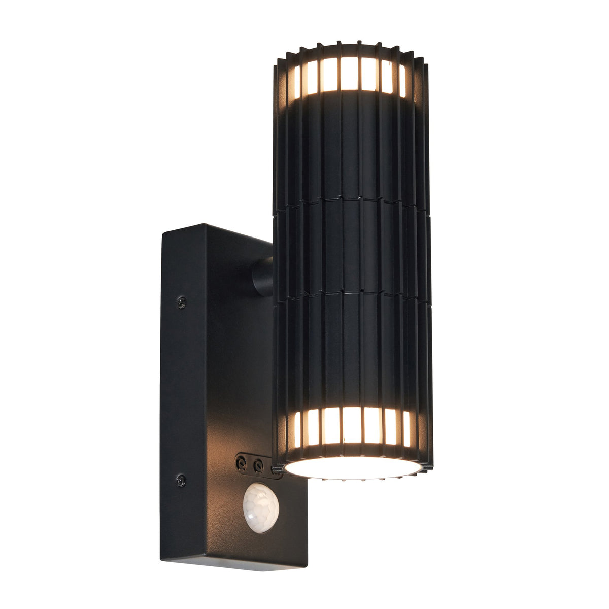 Muto Outdoor Up and Down Wall Light with PIR Sensor, Black