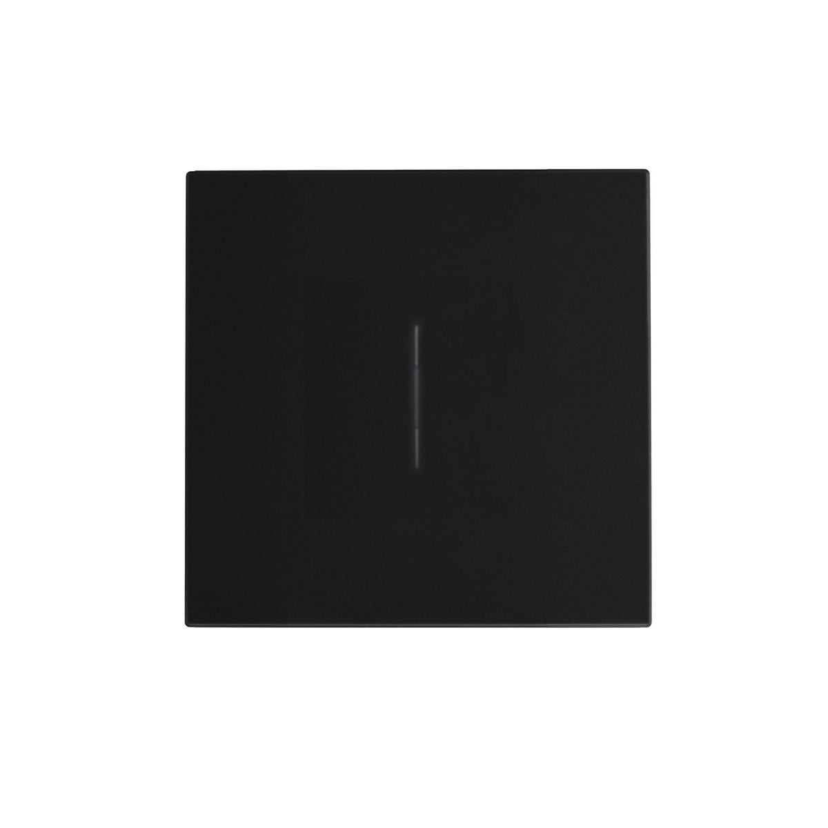 Ikonects Decorative Glass Switch - Black front, black surround- 1 Gang