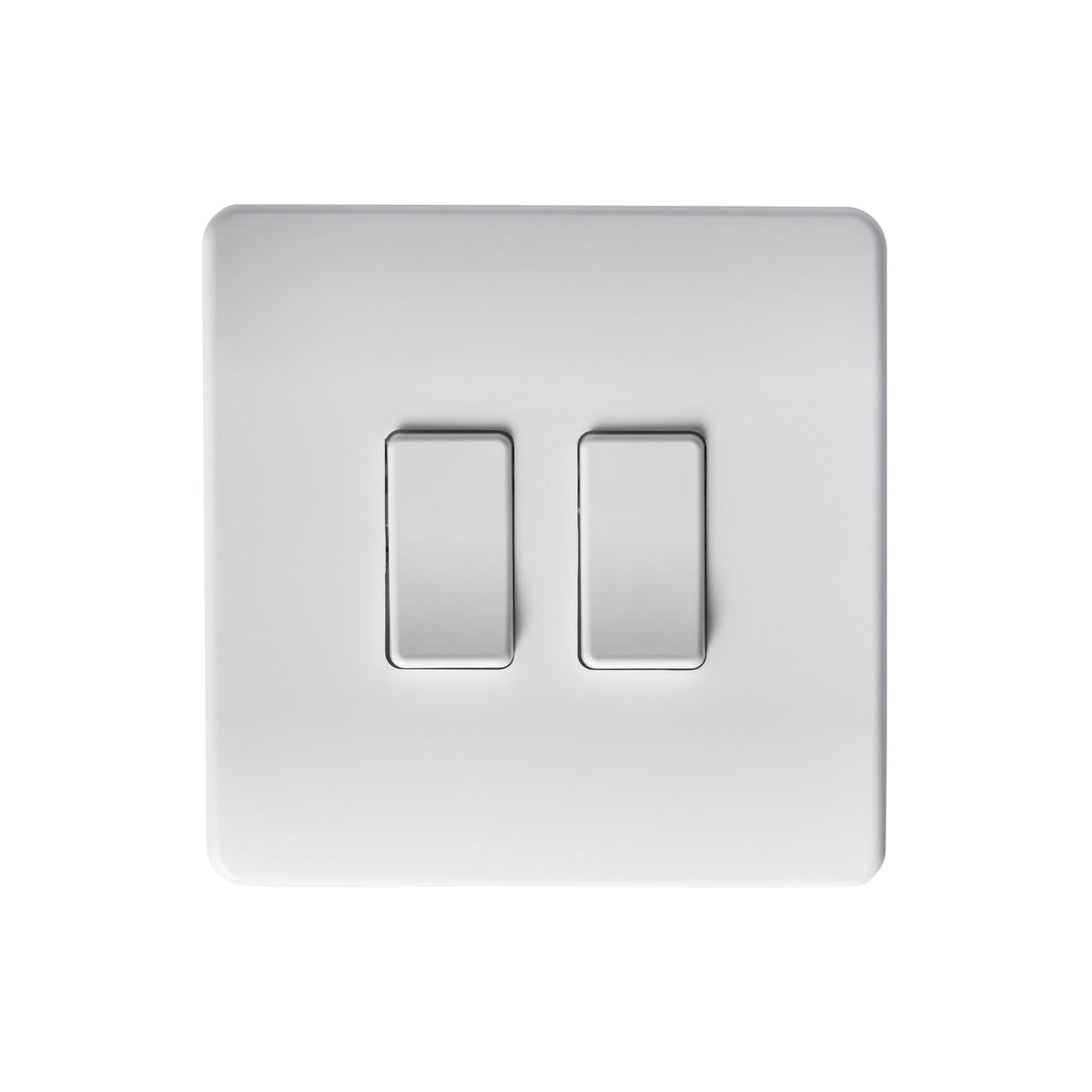 2 Gang Integrated electric to kinetic switch- White/Black