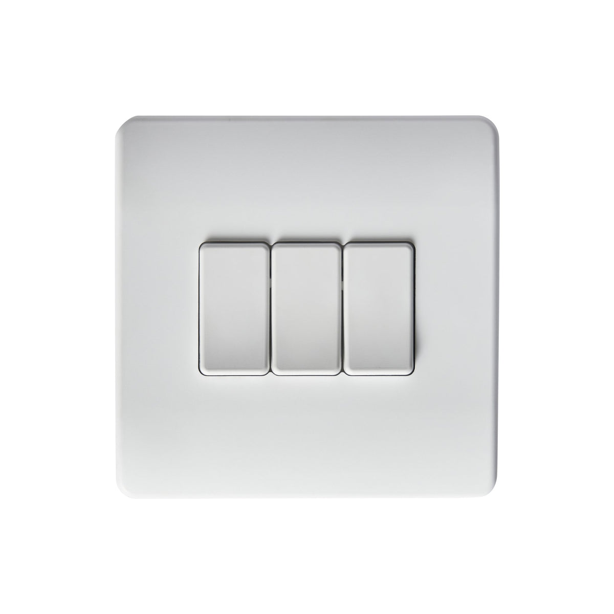 3 Gang Battery powered Switch On/Off/Dim Matt White IP20 CR2032 battery supplied