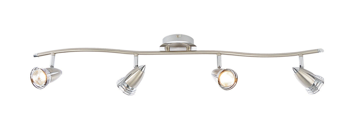 Elara Satin nickel 4 light bar