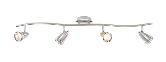 Elara Satin nickel 4 light bar
