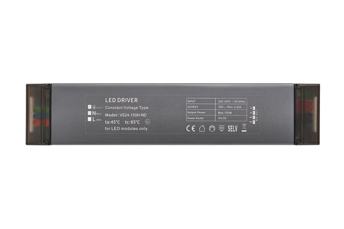 150W 24V 6.25A Power Supply, 200-240Vac input, IP20