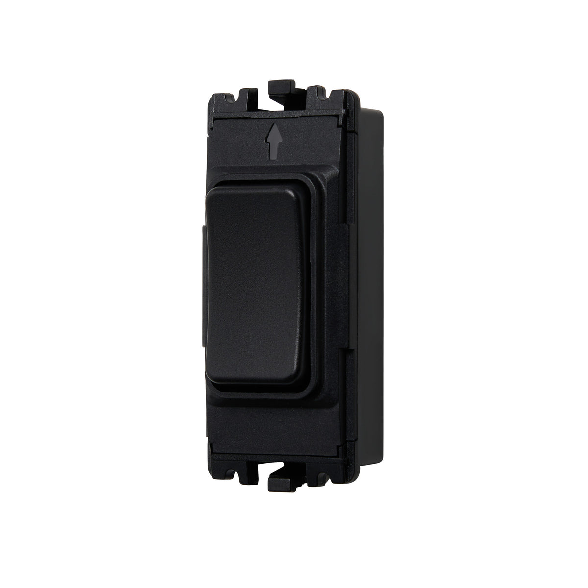 1 Gang,2 way centre retractive, Slim Grid Kinetic Switch Dimmable Module Black