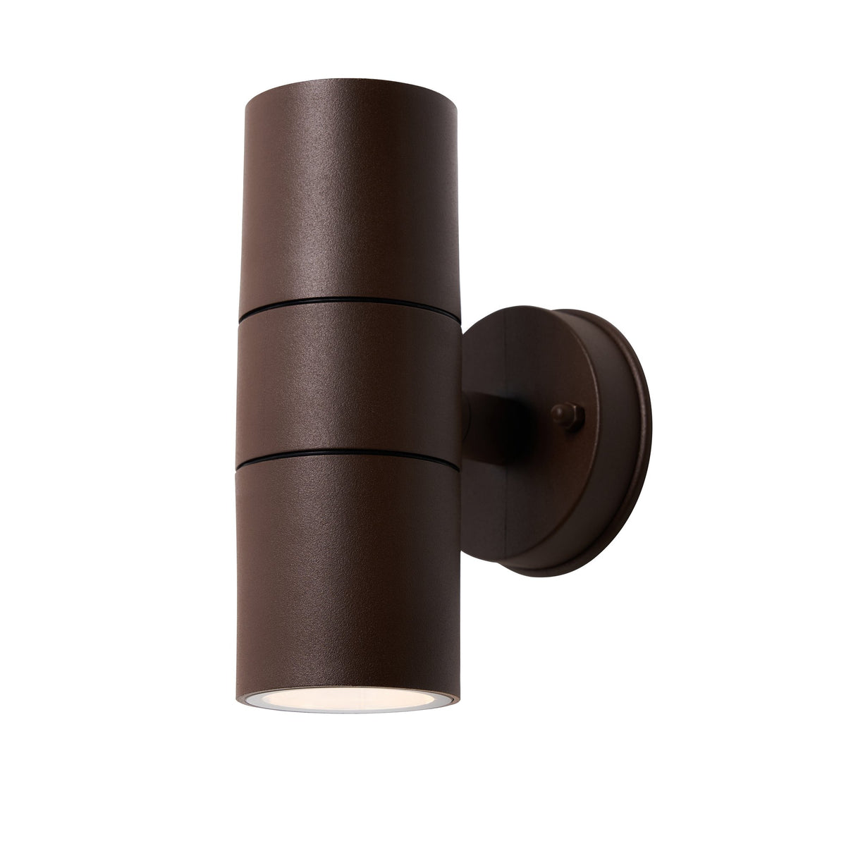 Arbo Outdoor Up & Down Wall Light with Tempered Glass, Rust
