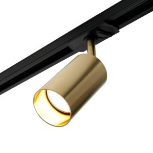 Cory Single Track Head Satin Brass/Black Low Profile Connection