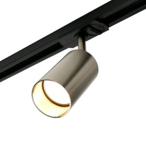 Cory Single Track Head Satin Nickel /Black Low Profile Connection