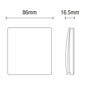 1 Gang Kinetic Push Switch Matt White IP65